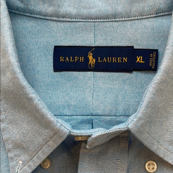 Ralph Lauren Oxford Chambray Short Sleeve Shirt - Picture 2 of 9